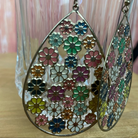 Set of Two Boho Multi-Color Earrings (Two Pieces) - Picture 10 of 11